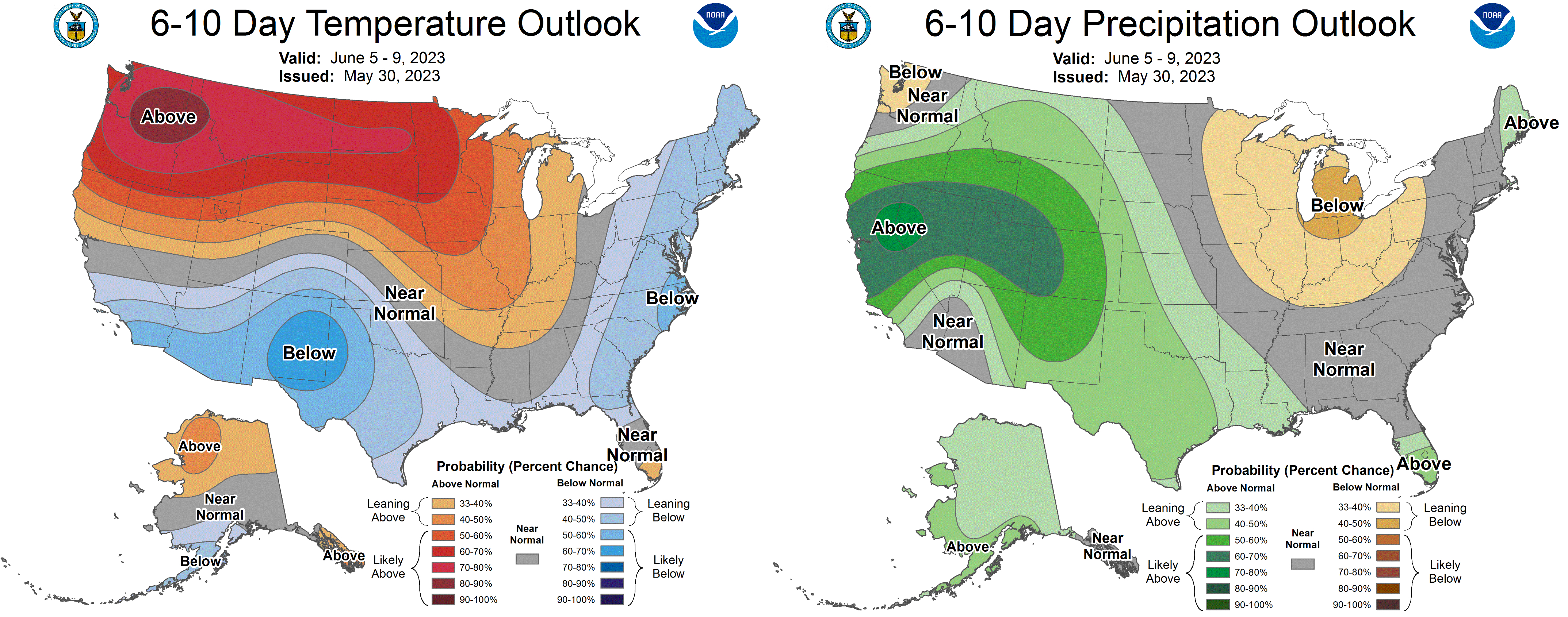 NOAA 6-10 day forecasts